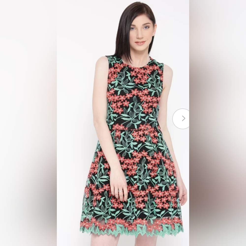 Forever 21 Short Le CORAL/AQUA Dress